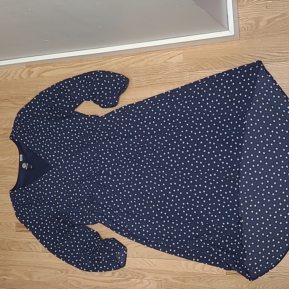 High-low navy dress